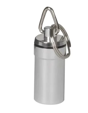 Ezy Dose Deluxe Silver Coated Pill Fob Keychain