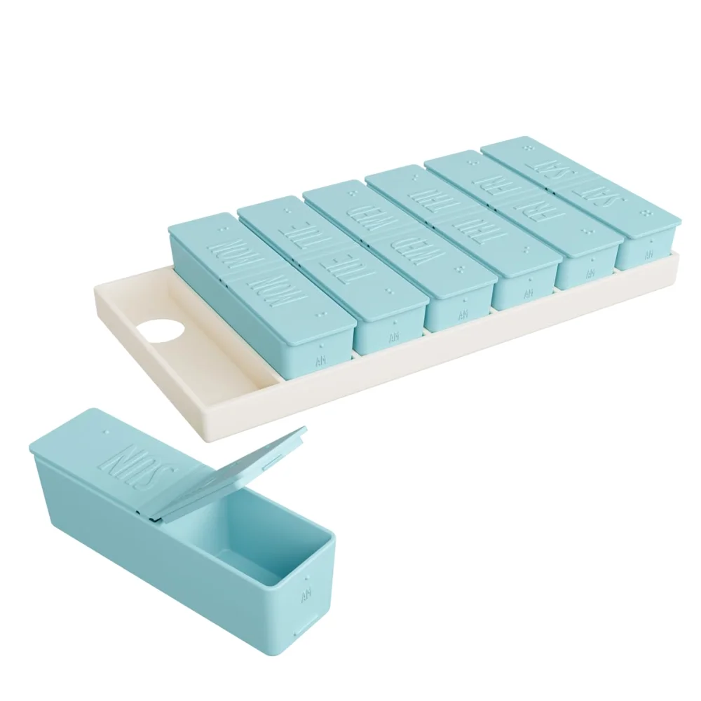 Ezy Dose Weekly 7-Day AM/PM Pill Organizer, soft touch, Large