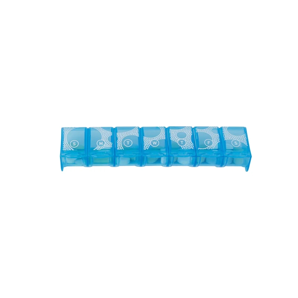 Ezy Dose Weekly 7-Day Pill Case, snap lid, Large