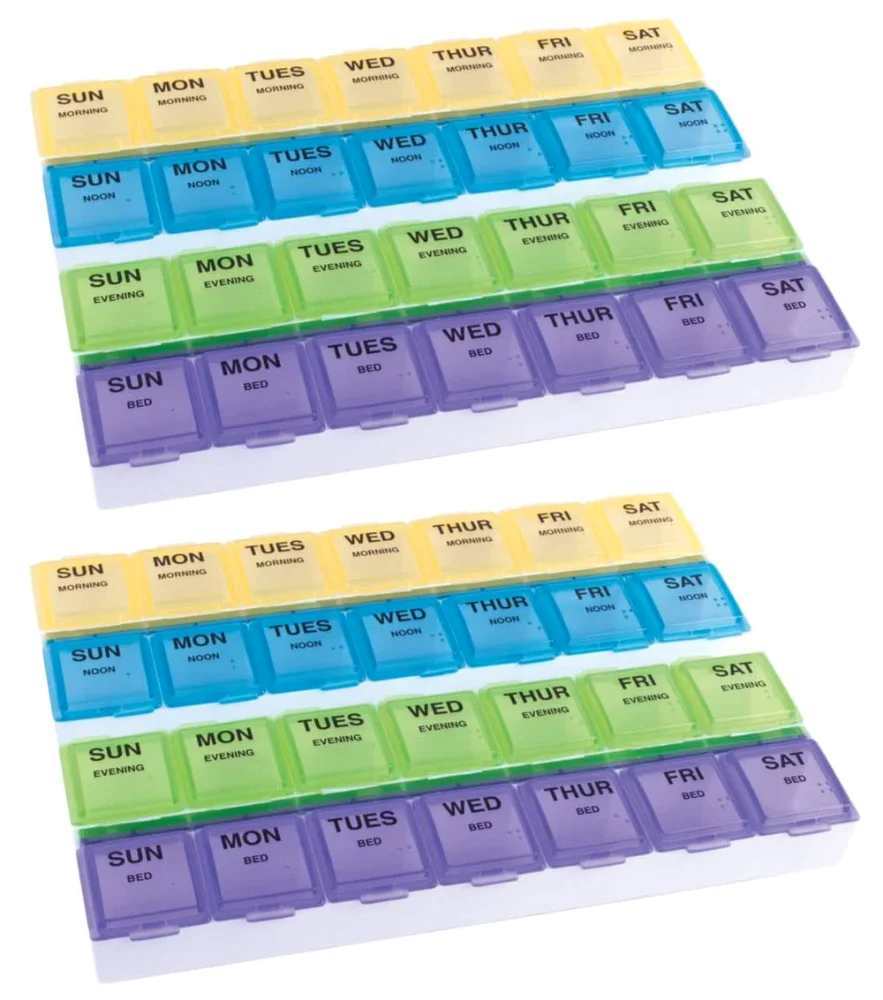 Ezy Dose Weekly 4 Time a Day Medtime Pill Planner
