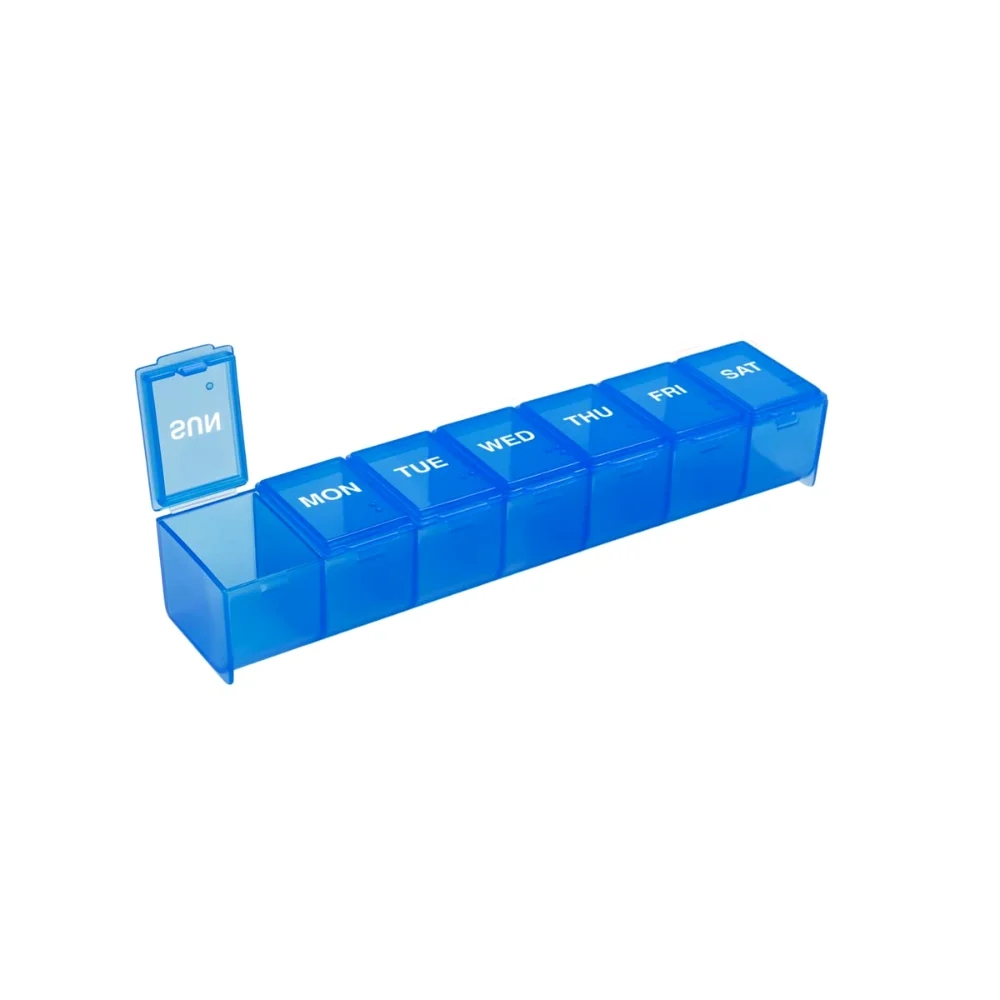 Ezy Dose 7-Day Pill Organizer and Vitamin Planner Bundle with Purple