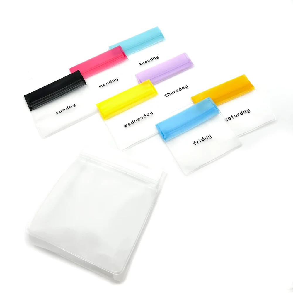 Ezy Dose Reusable 7-Day Travel Pill Pouch Set