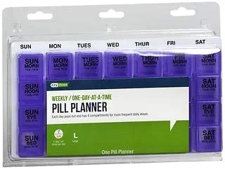 Ezy Dose One-Day-at-A-Time Medication Organizer Four-A-Day Weekly Large