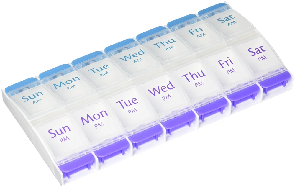 Ezy Dose 7 Day AM/PM Organizer with Push Button