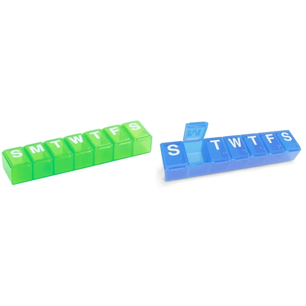 Ezy Dose 7-Day Pill Organizer, Medium, 2-pack