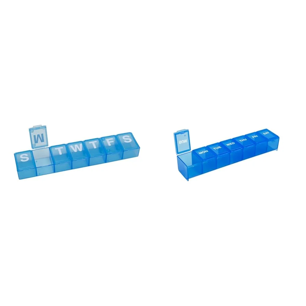 Ezy Dose X-Large and Large 7-Day Pill Organizer and Medicine Boxes with Day