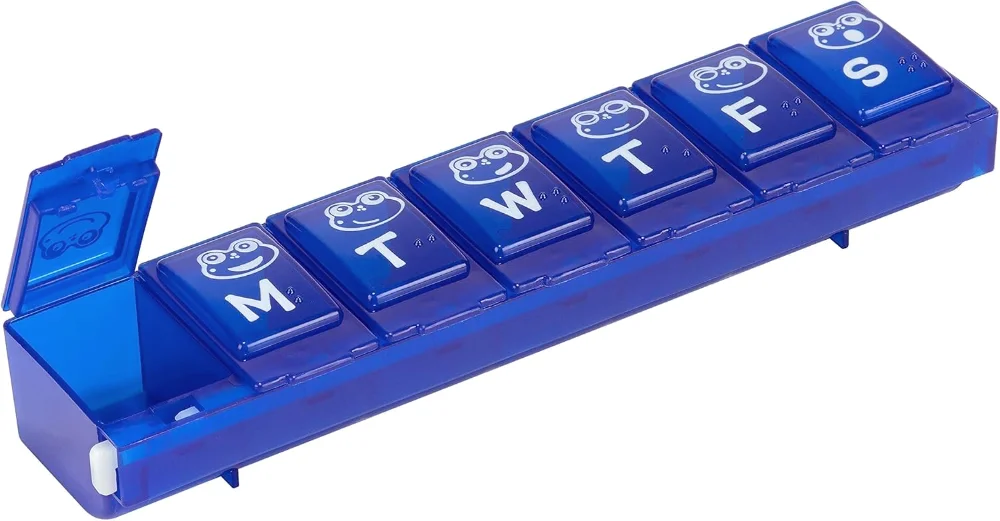 Ezy Dose Weekly 7-Day Pill Case, locking, Large