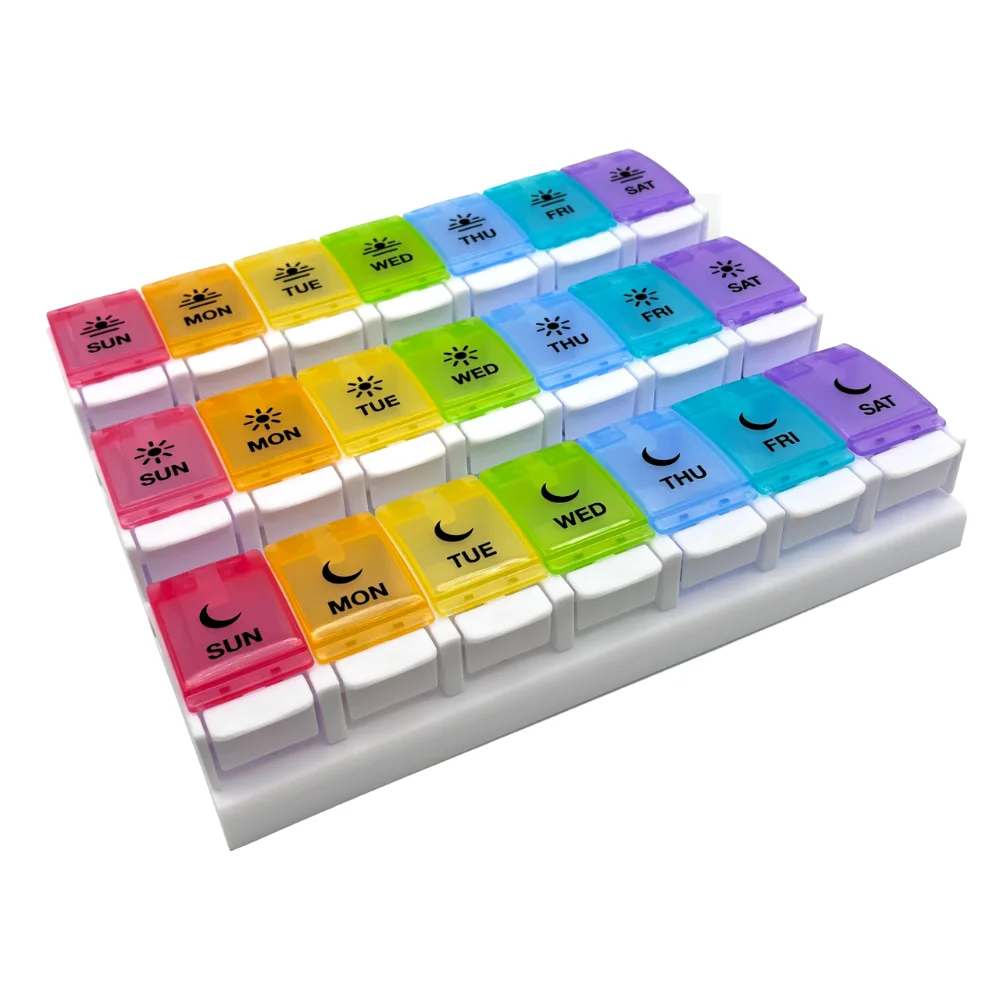 Ezy Dose Push Button Daily 7-Day Pill Organizer