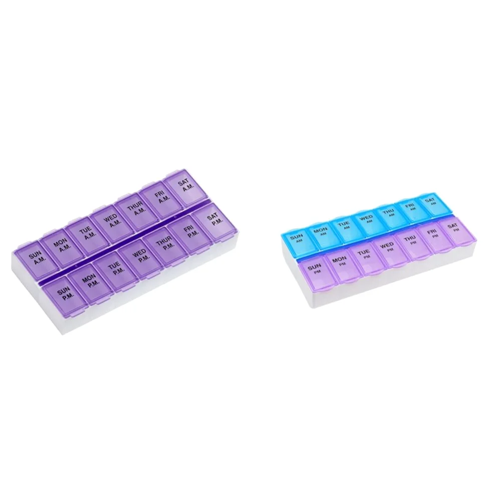Ezy Dose 7-Day AM/PM Pill Organizer with Clear Lids