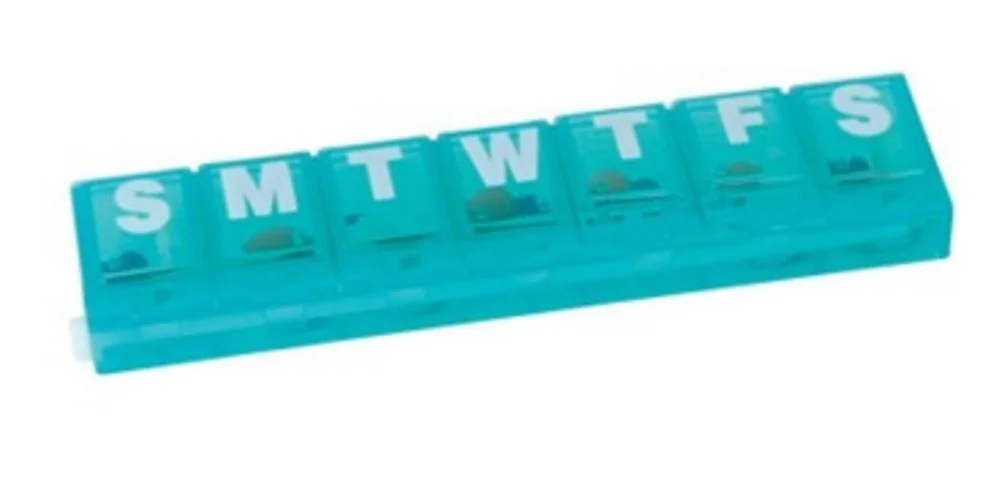 Ezy Dose 7 Day Locking Pill Reminder Small 4.75 x 1.25 x 0.75 inches